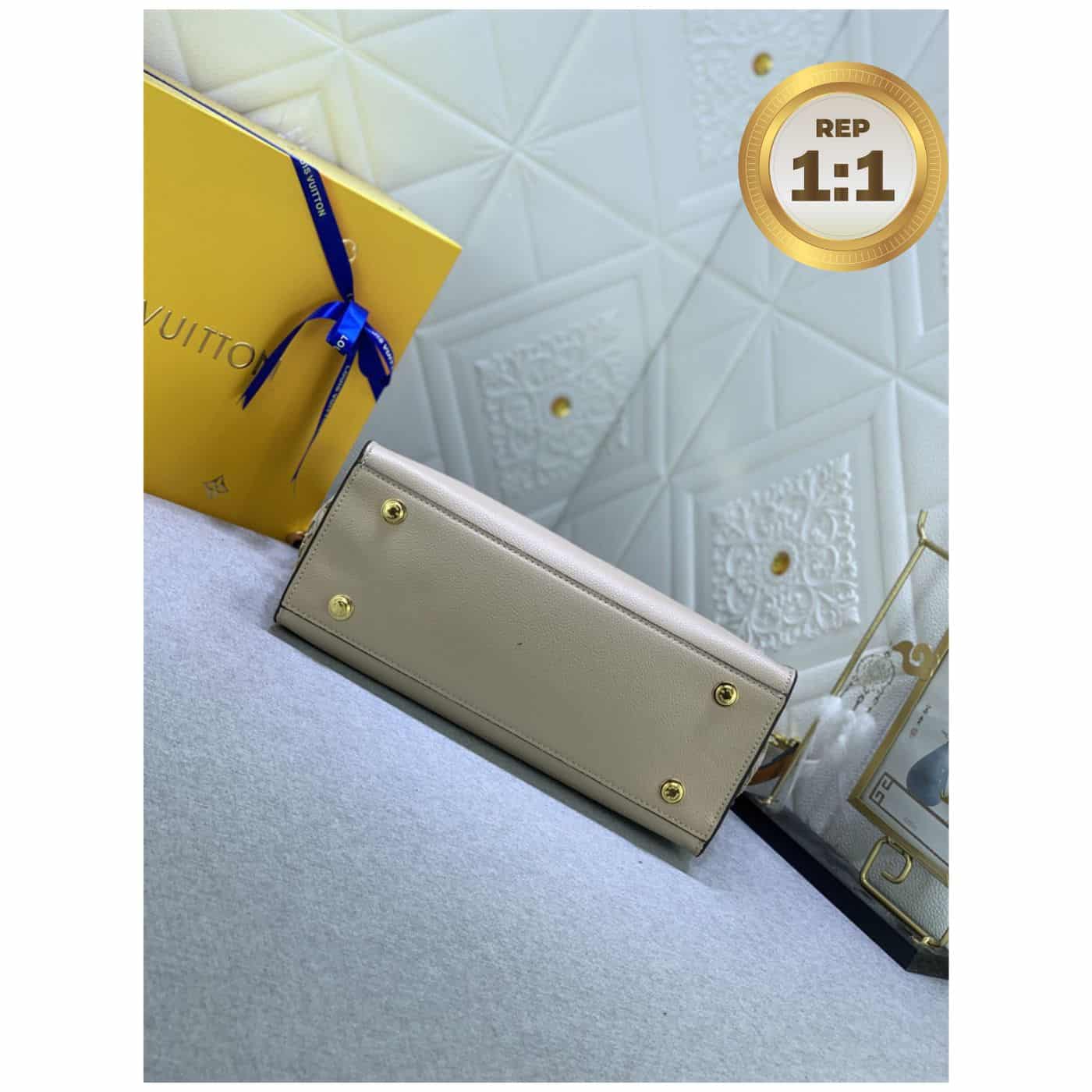 1:1 Replica Louis Vuitton On My Side MM Tote Bag Grey For Women 12in/31cm M53825 - Image 6