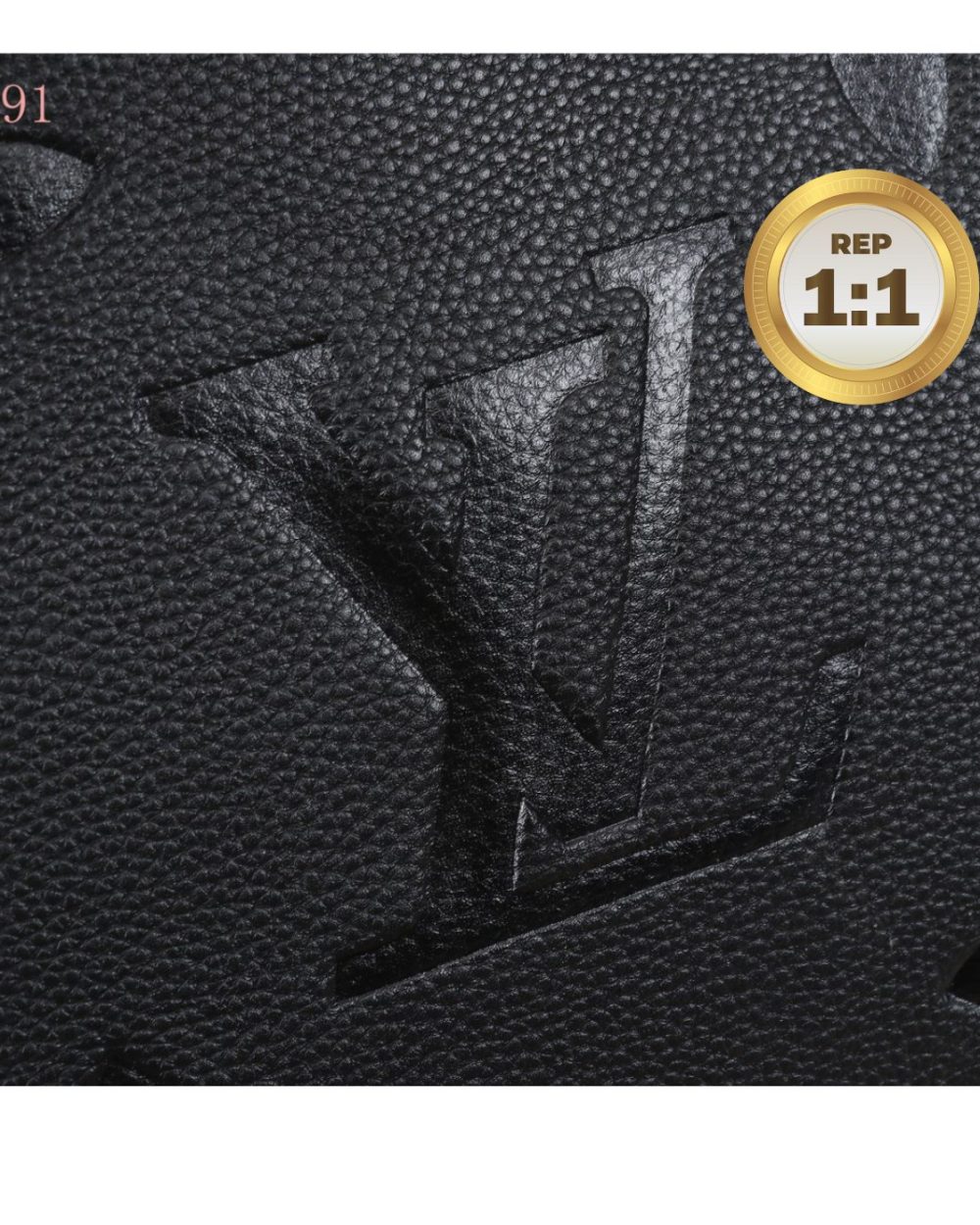 1:1 Replica Louis Vuitton Onthego MM Monogram Empreinte Tote Bag Black For Women 35cm LV M45595