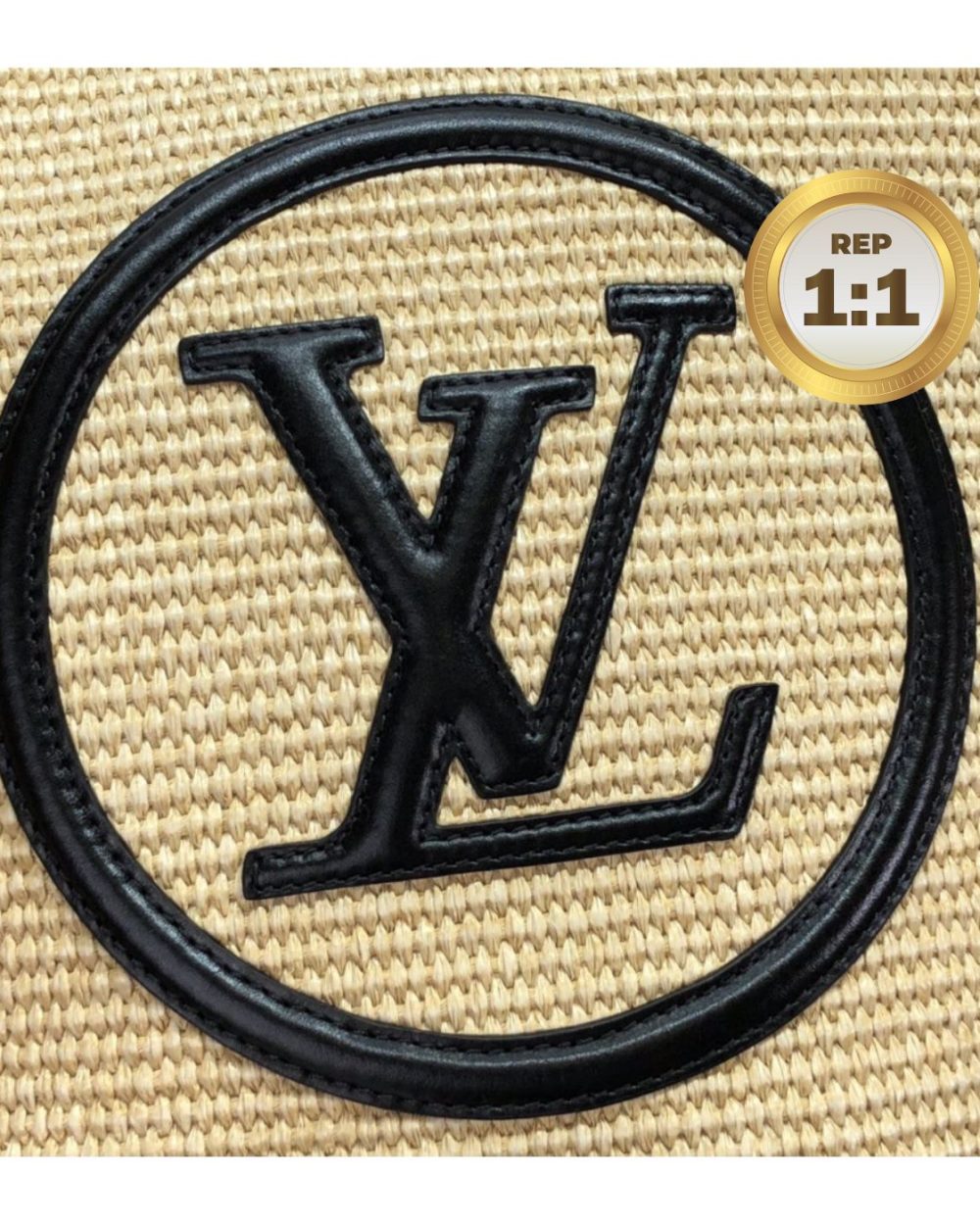 1:1 Replica Louis Vuitton Saint Jacques Raffia Black For Women 22.4in/57cm LV M59808