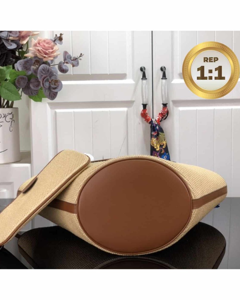 1:1 Replica Louis Vuitton Saint Jacques Raffia Brown For Women 22.4in/57cm LV M59963