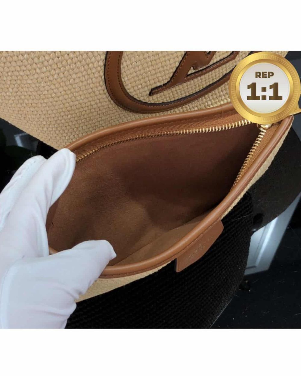 1:1 Replica Louis Vuitton Saint Jacques Raffia Brown For Women 22.4in/57cm LV M59963