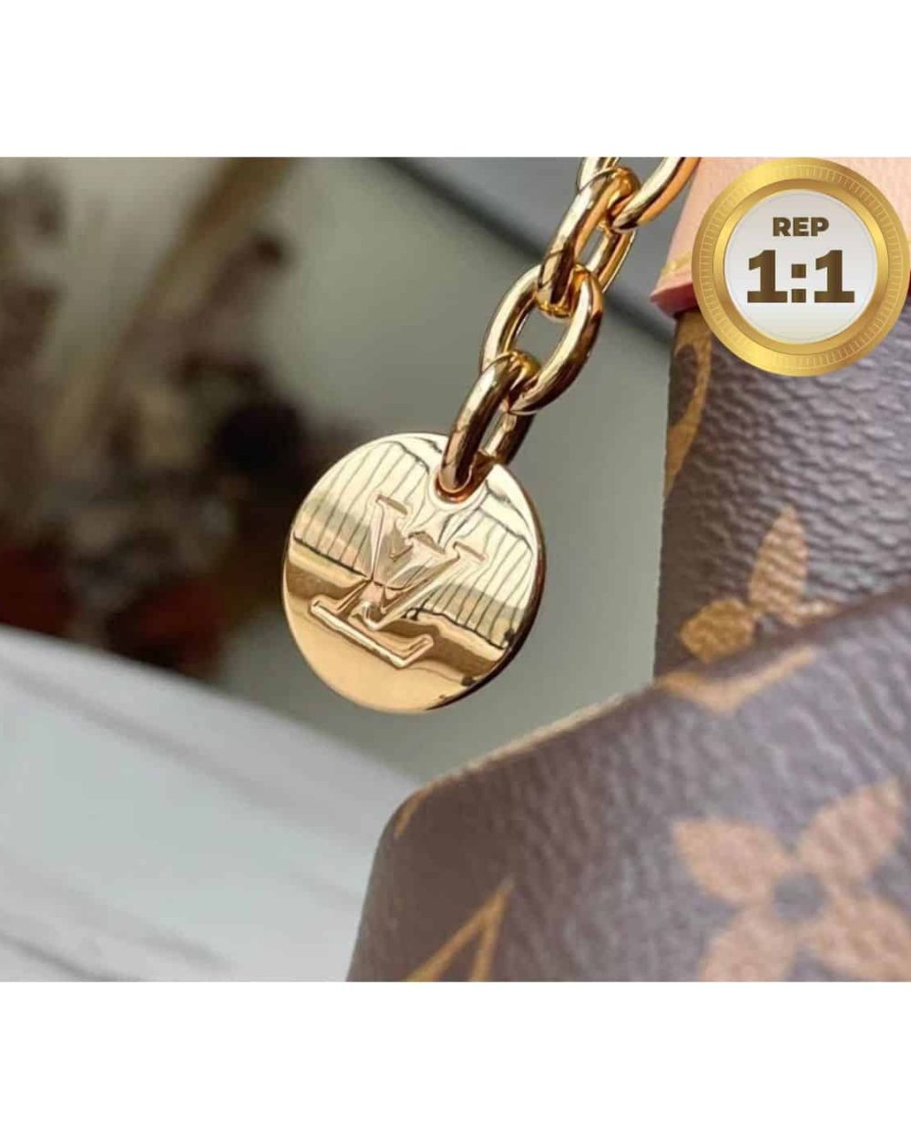 1:1 Replica Louis Vuitton Tivoli PM Bag Monogram Canvas Brown 14.2in/36cm For Women LV M40143