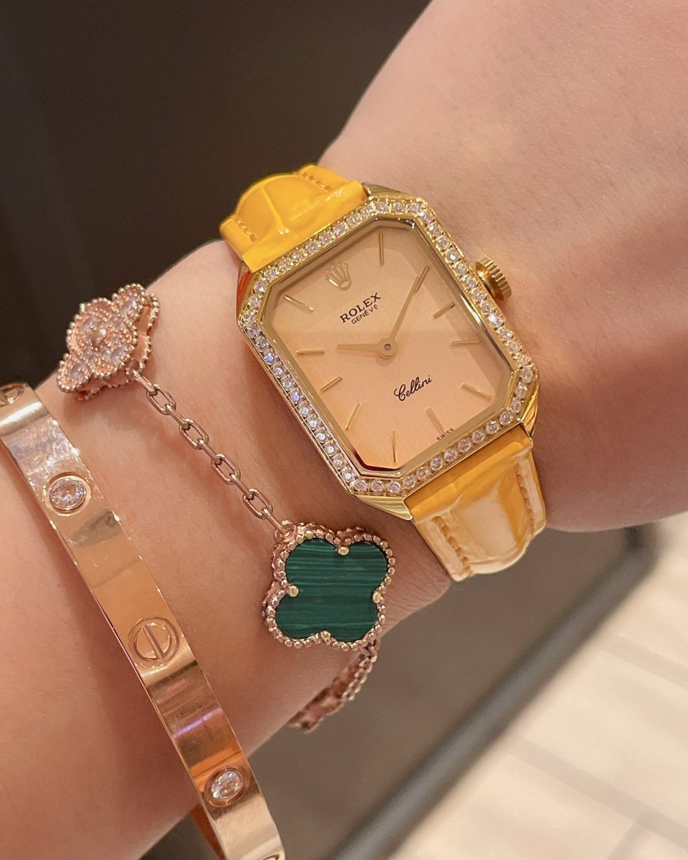 Rolex Cellini 24mm Gold Toned For Women