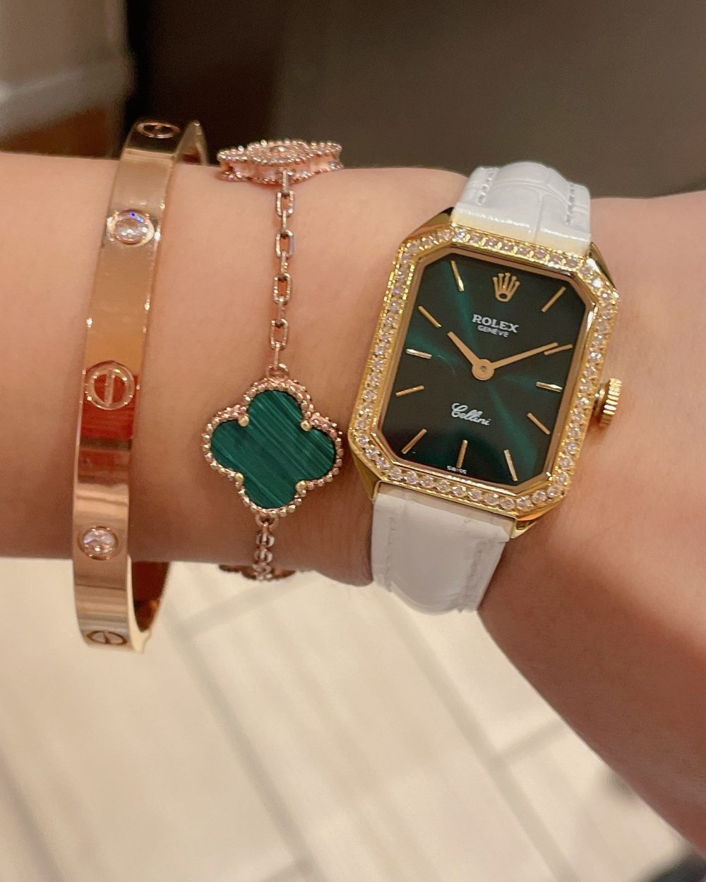 Rolex Cellini 24mm Gold Toned For Women