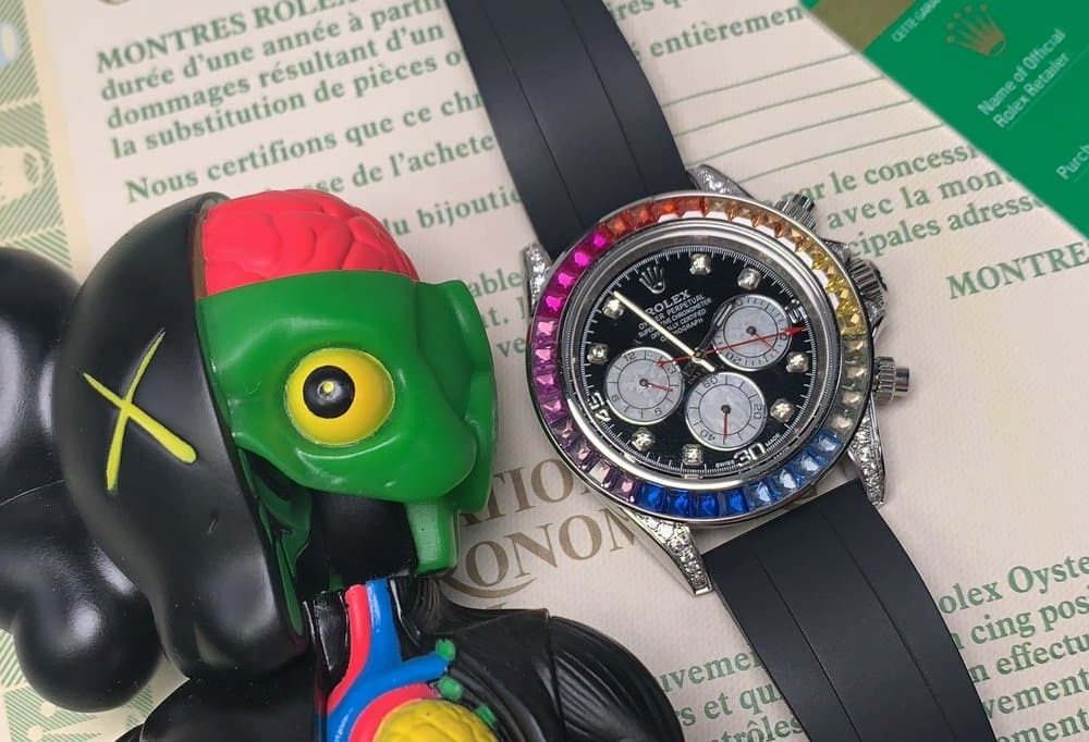 Rolex Cosmograph Daytona 40mm Silver Toned Beaded For Men