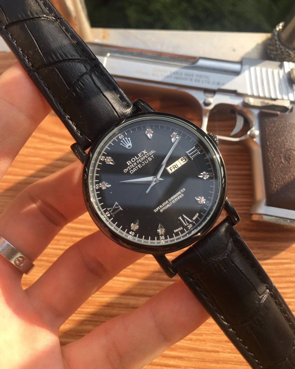 Rolex Datejust 41 Black Metal Toned For Men