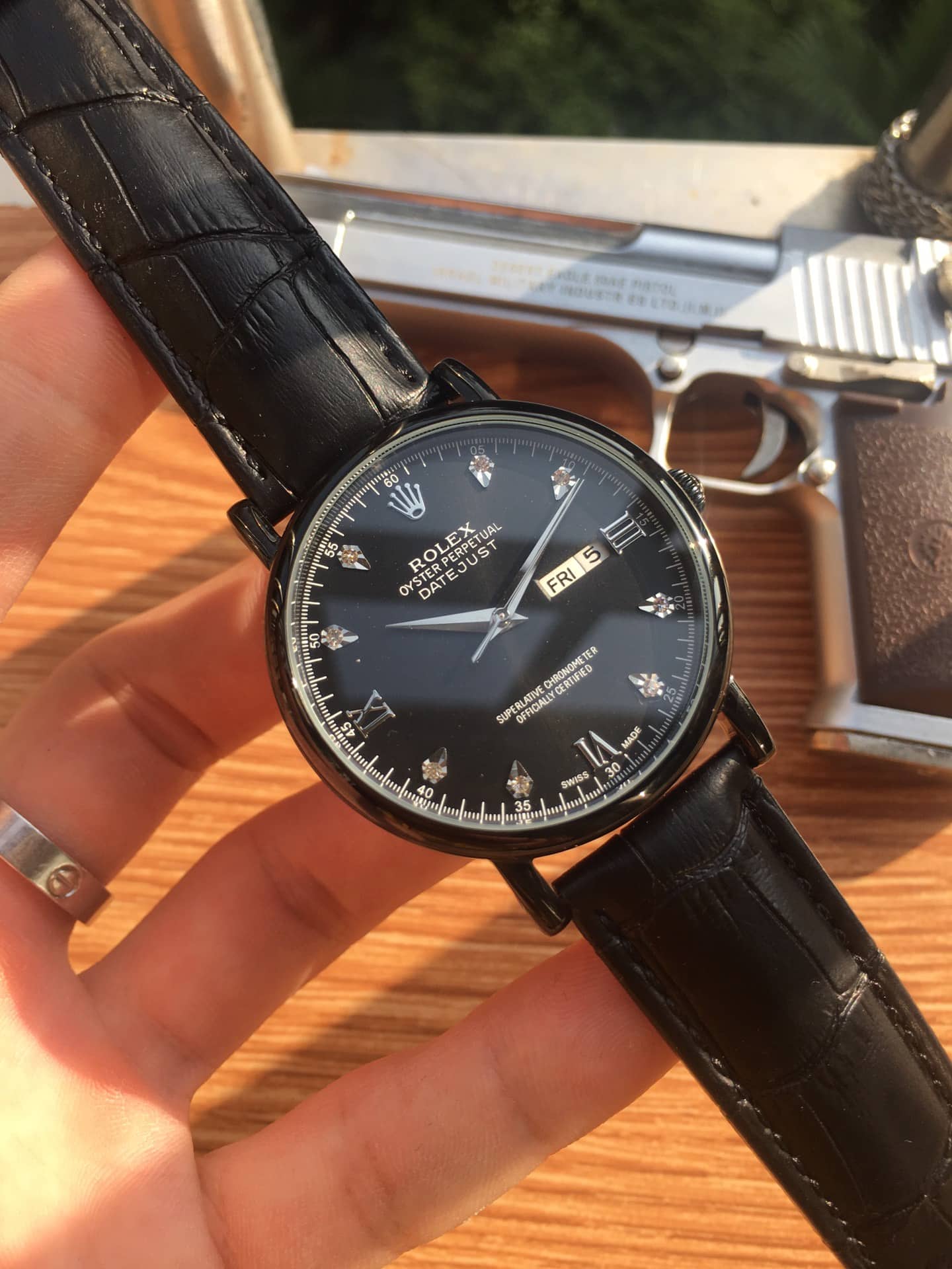 Rolex Datejust 41 Black Metal Toned For Men