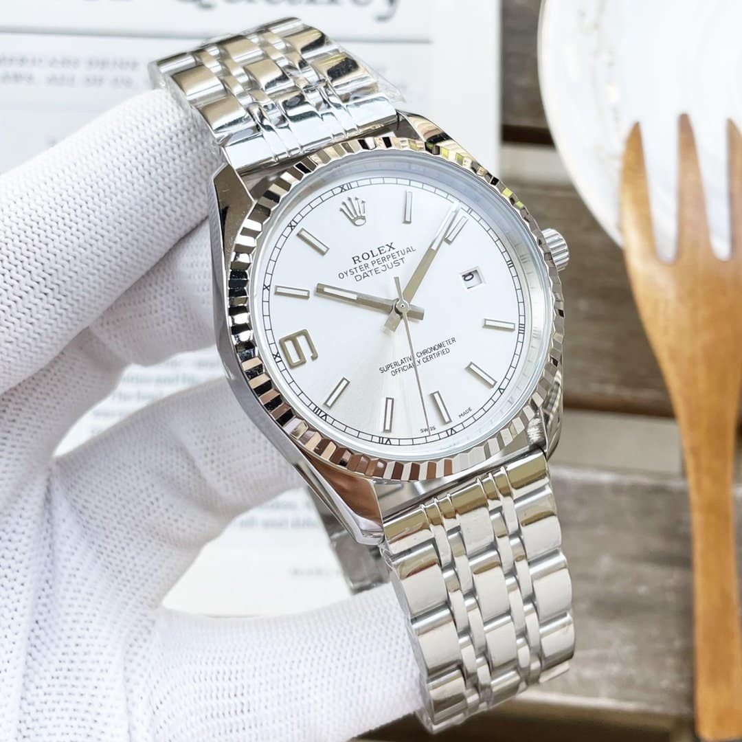 Rolex Datejust 41mm Oyster Perpetual Silver Toned For Men