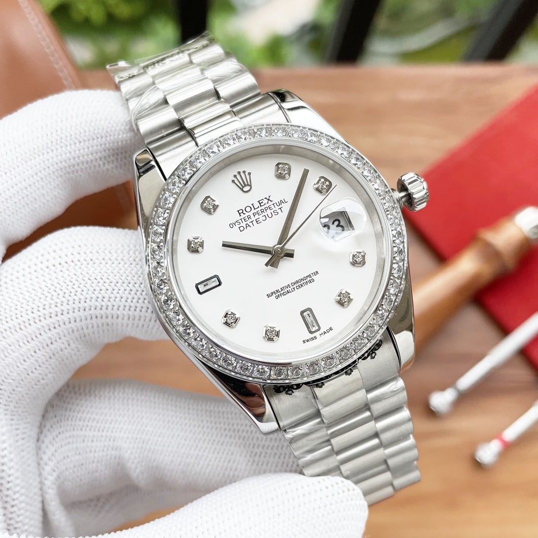 Rolex Datejust 41mm Oyster Perpetual Silver Toned For Men