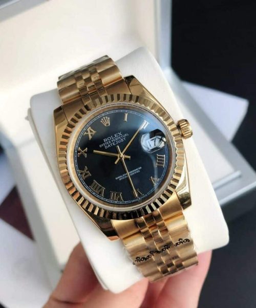 Rolex Datejust Watch Gold Toned Unisex