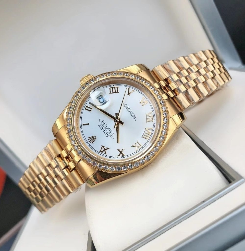 Rolex Datejust Watch Gold Toned Unisex