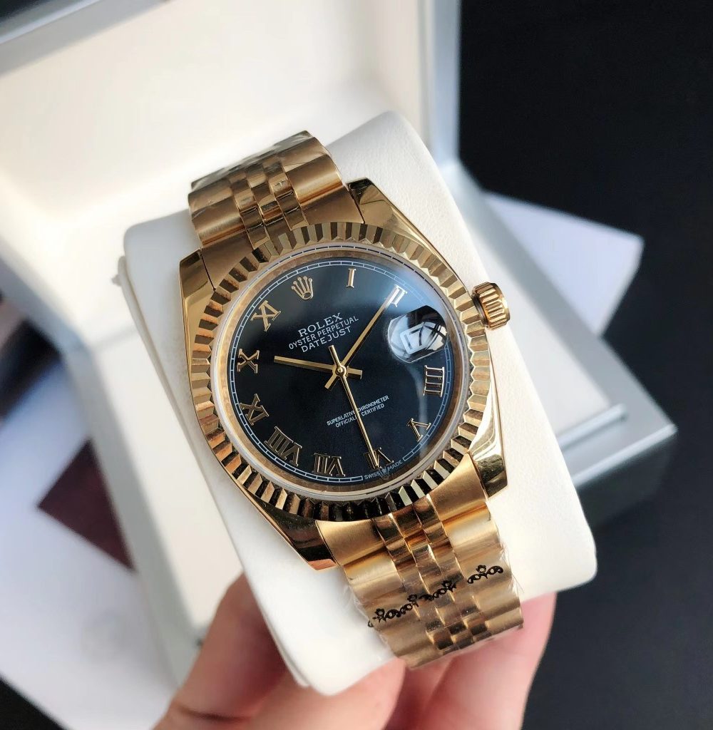 Rolex Datejust Watch Gold Toned Unisex
