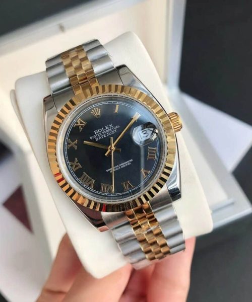 Rolex Datejust Watch Gold/Silver Toned Unisex