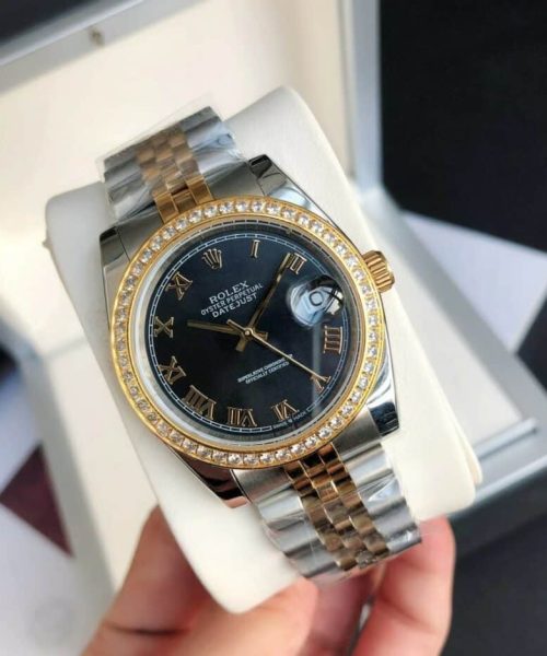 Rolex Datejust Watch Gold/Silver Toned Unisex