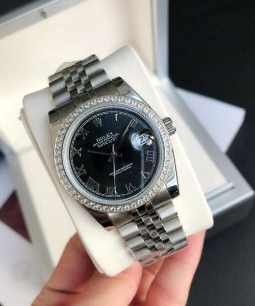 Rolex Datejust Watch Silver Toned Unisex