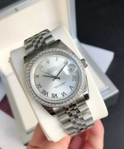 Rolex Datejust Watch Silver Toned Unisex