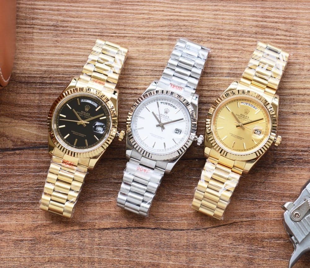 Rolex Day-date 41mm Silver Toned For Men