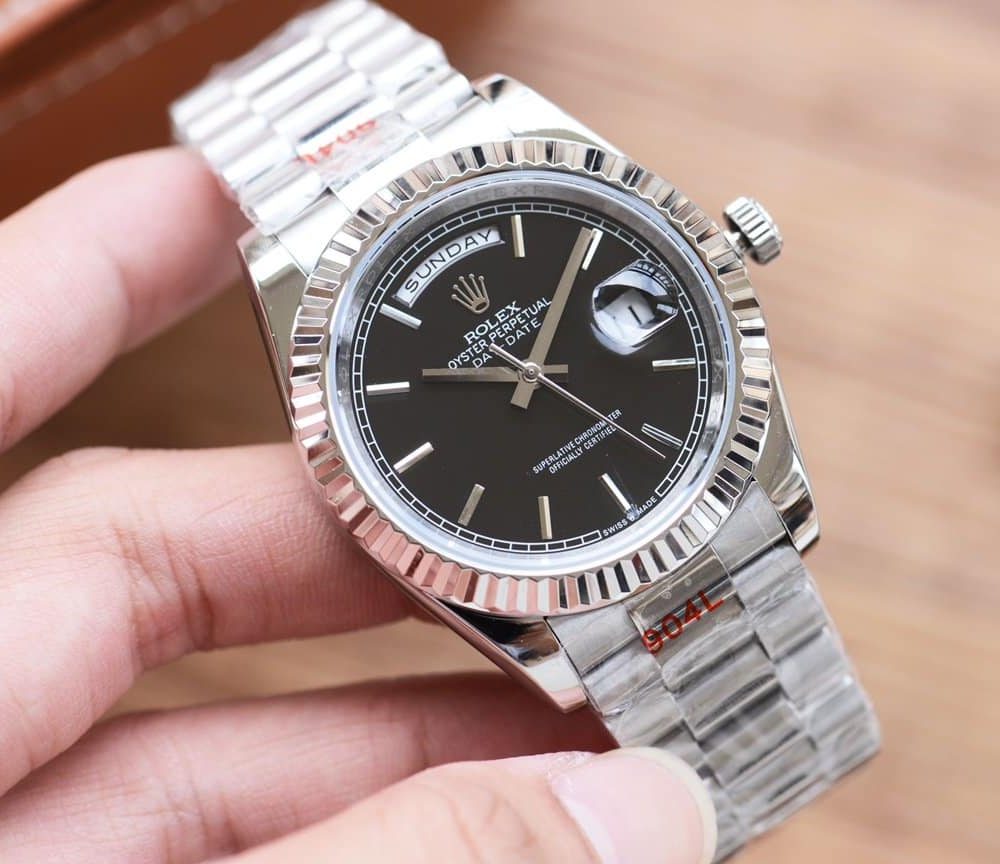 Rolex Day-date 41mm Silver Toned For Men