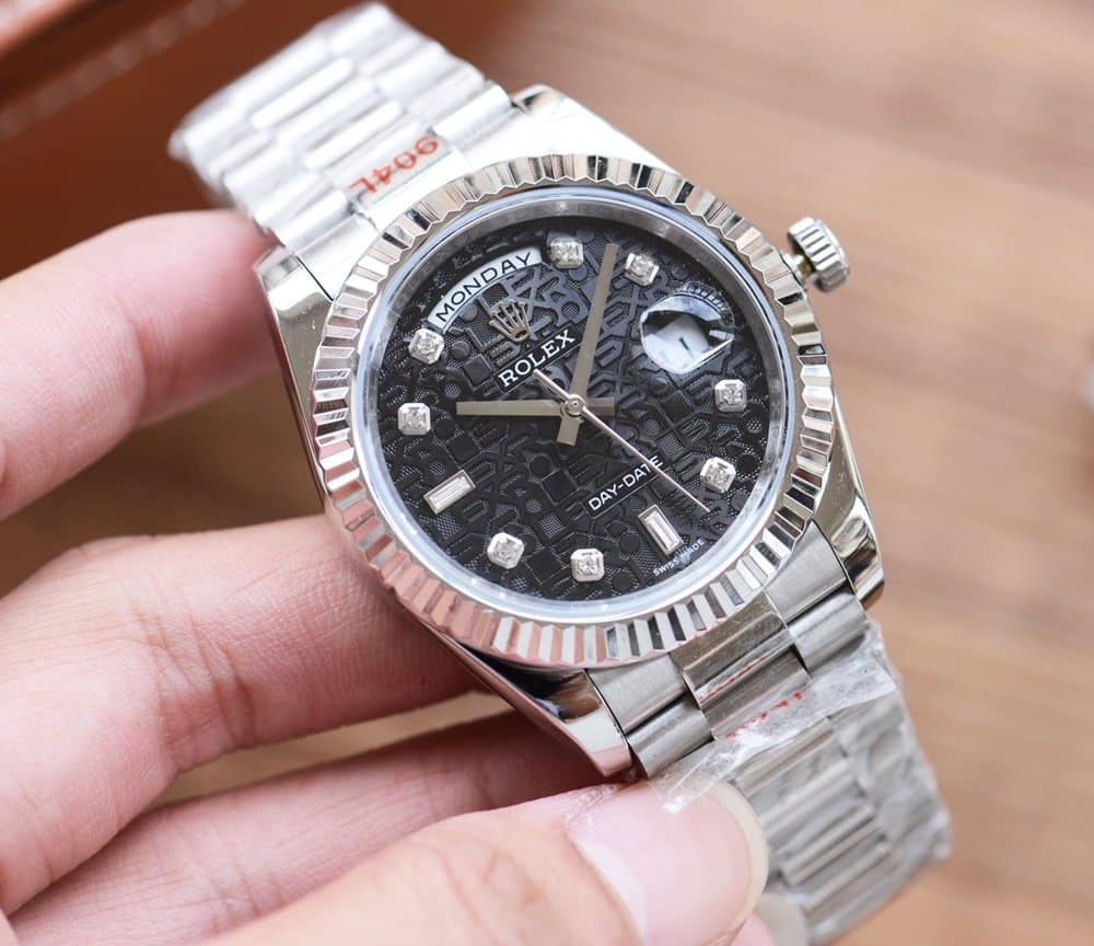 Rolex Day-date 41mm Silver Toned For Men