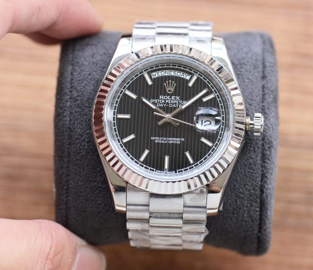 Rolex Daydate 41 Silver Toned For Men