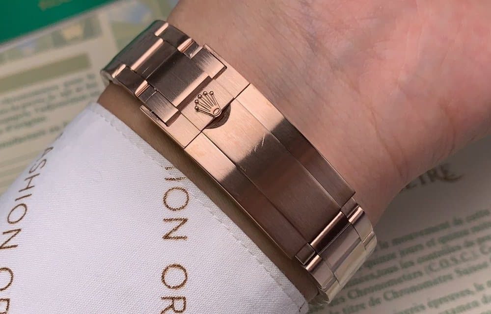 Rolex Daytona Cosmograph Rainbow Crystals Bezel Gold Toned Strap Black Dial 80251