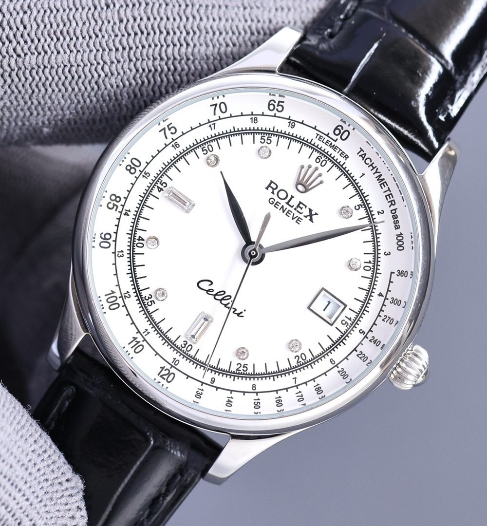 Rolex Geneve Cellini 40mm Silver Toned For Men