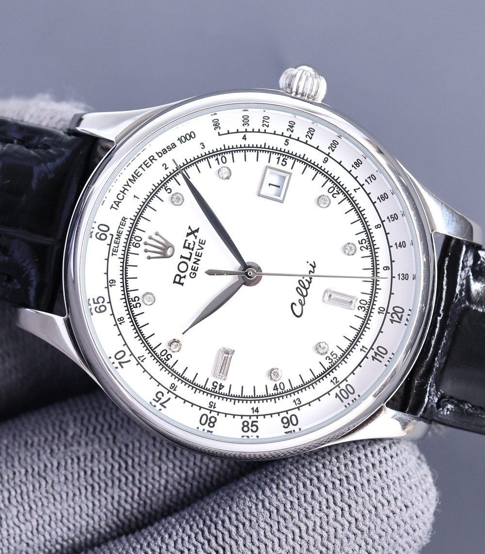 Rolex Geneve Cellini 40mm Silver Toned For Men