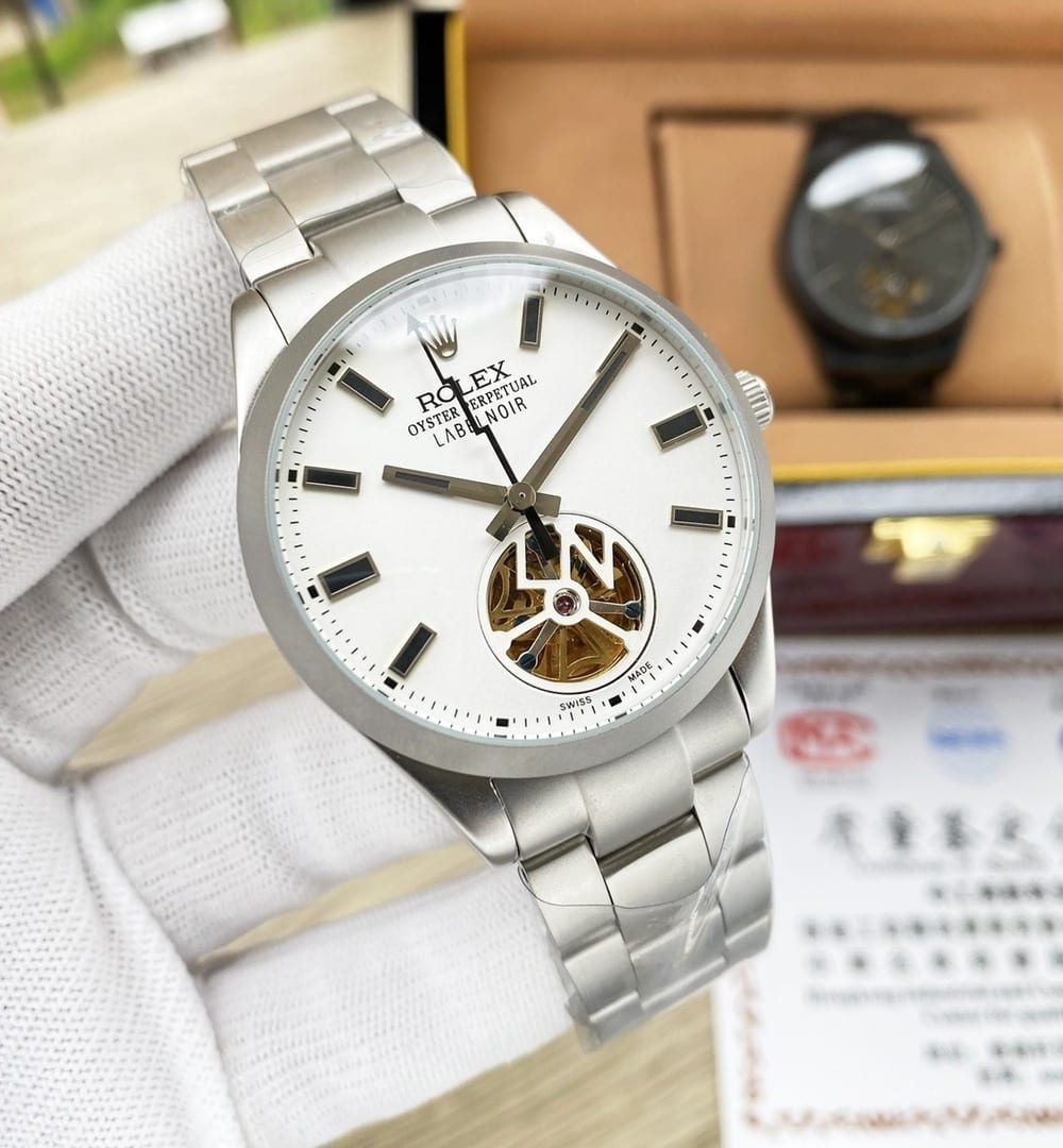 Rolex Labelnoir 41mm Silver Metal Toned For Men