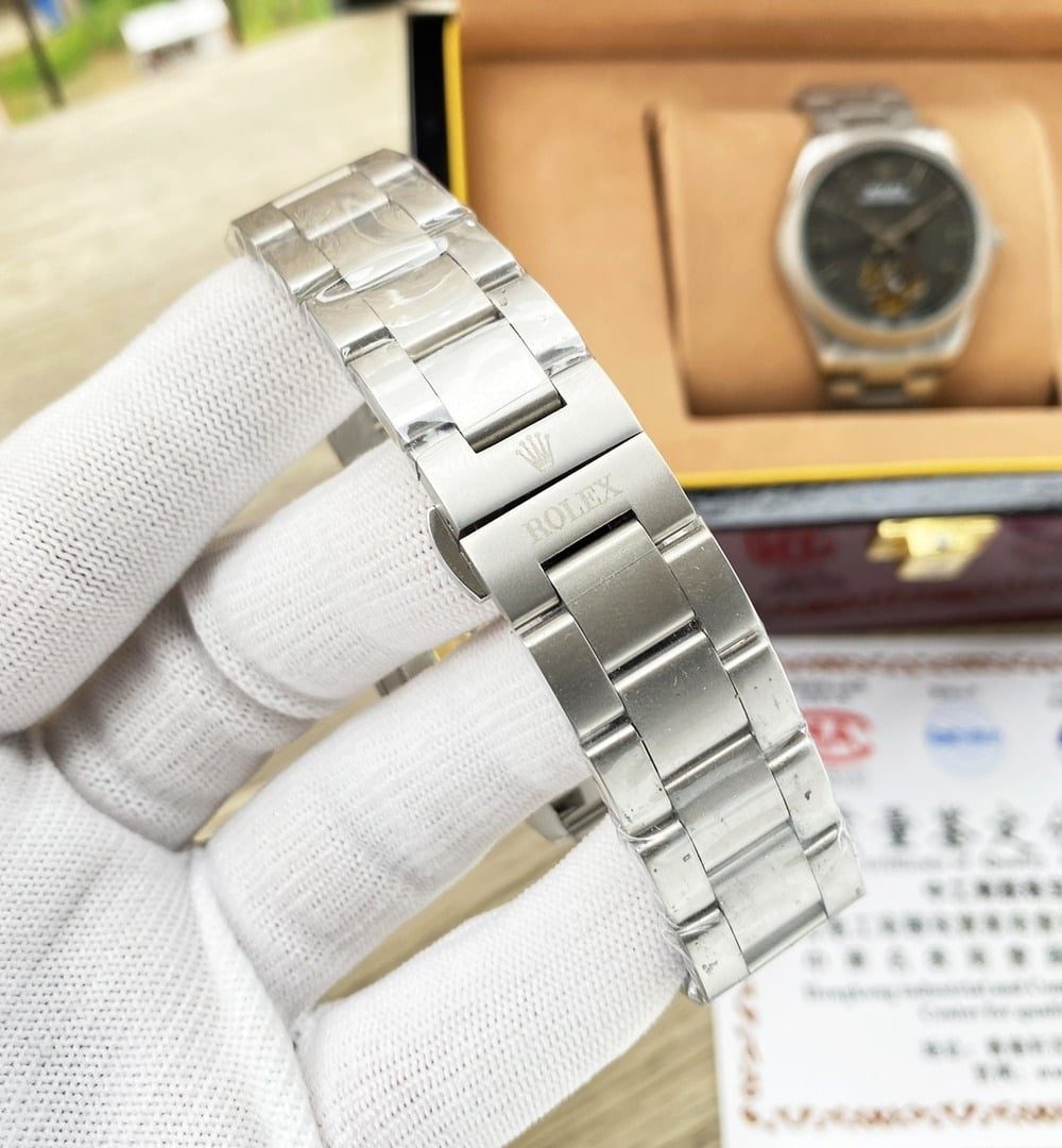 Rolex Labelnoir 41mm Silver Metal Toned For Men