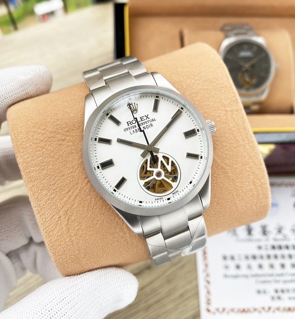 Rolex Labelnoir 41mm Silver Metal Toned For Men