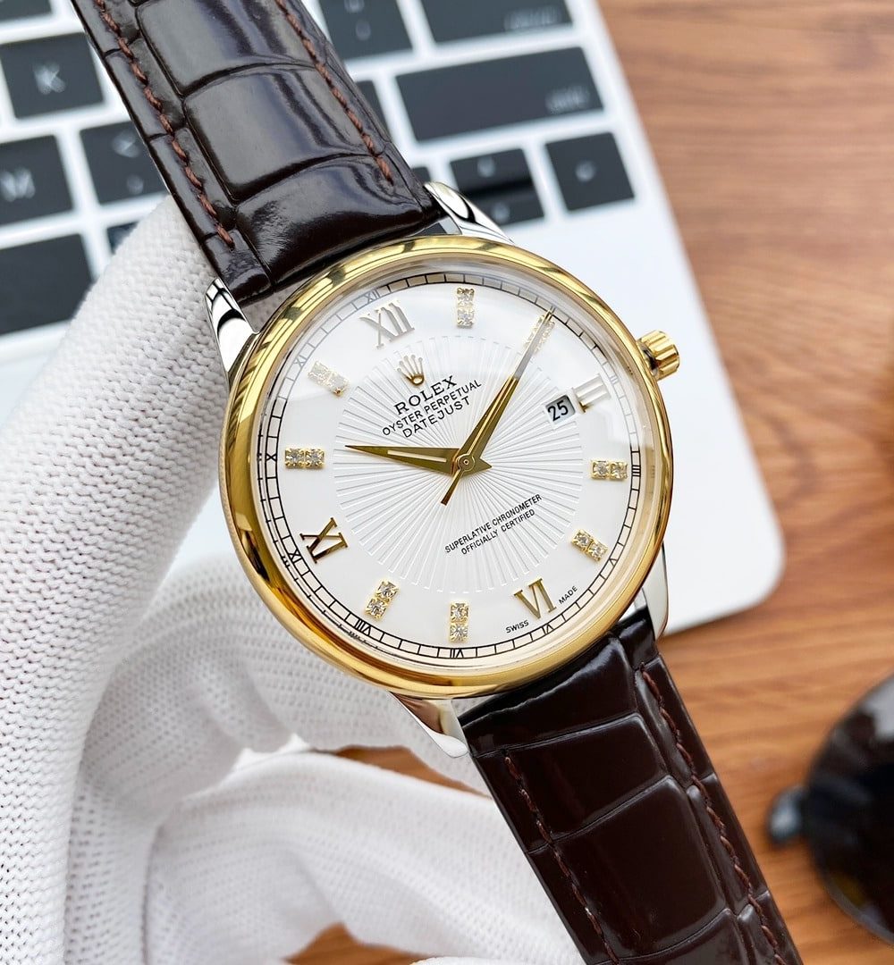 Rolex Oyster Perpetual 43mm Gold/Silver Toned For Men