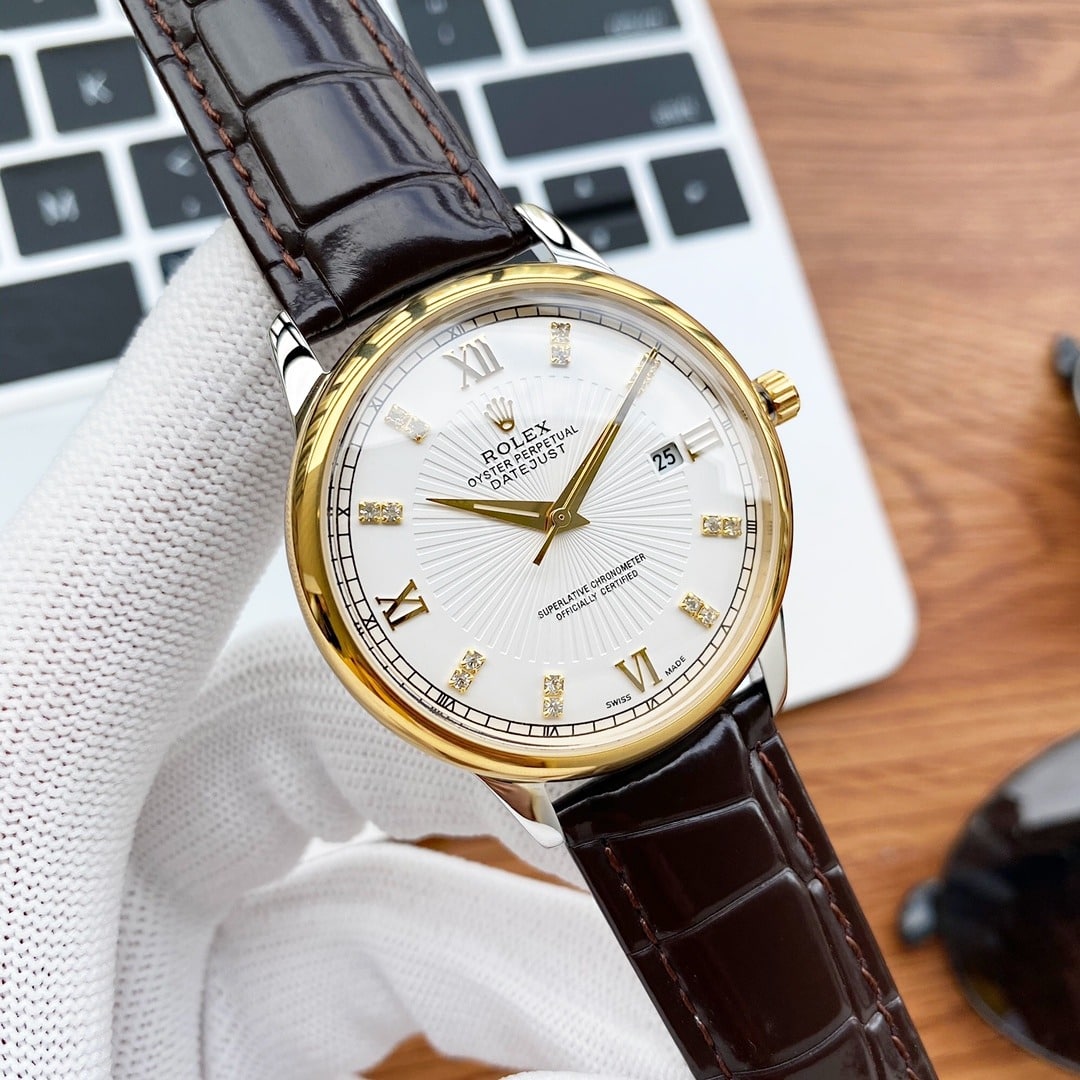 Rolex Oyster Perpetual 43mm Gold/Silver Toned For Men