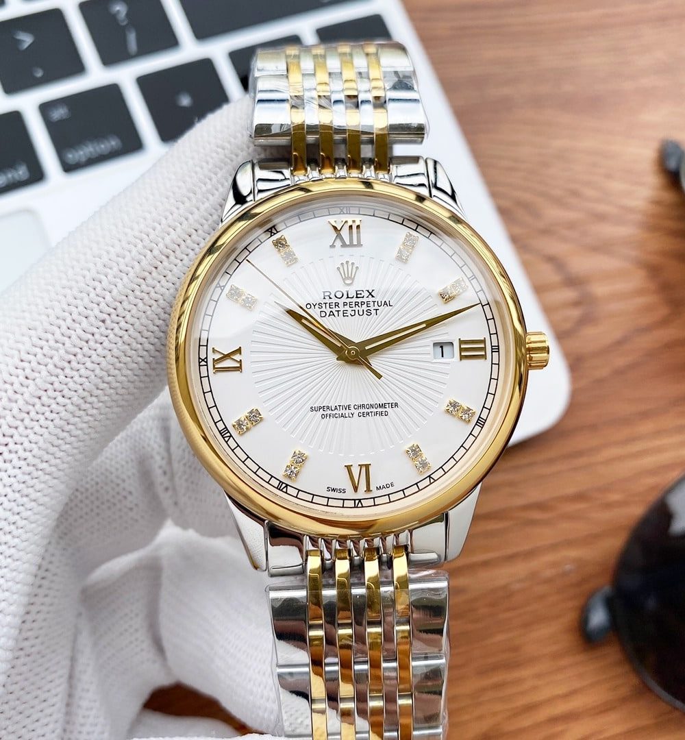 Rolex Oyster Perpetual 43mm Gold/Silver Toned For Men