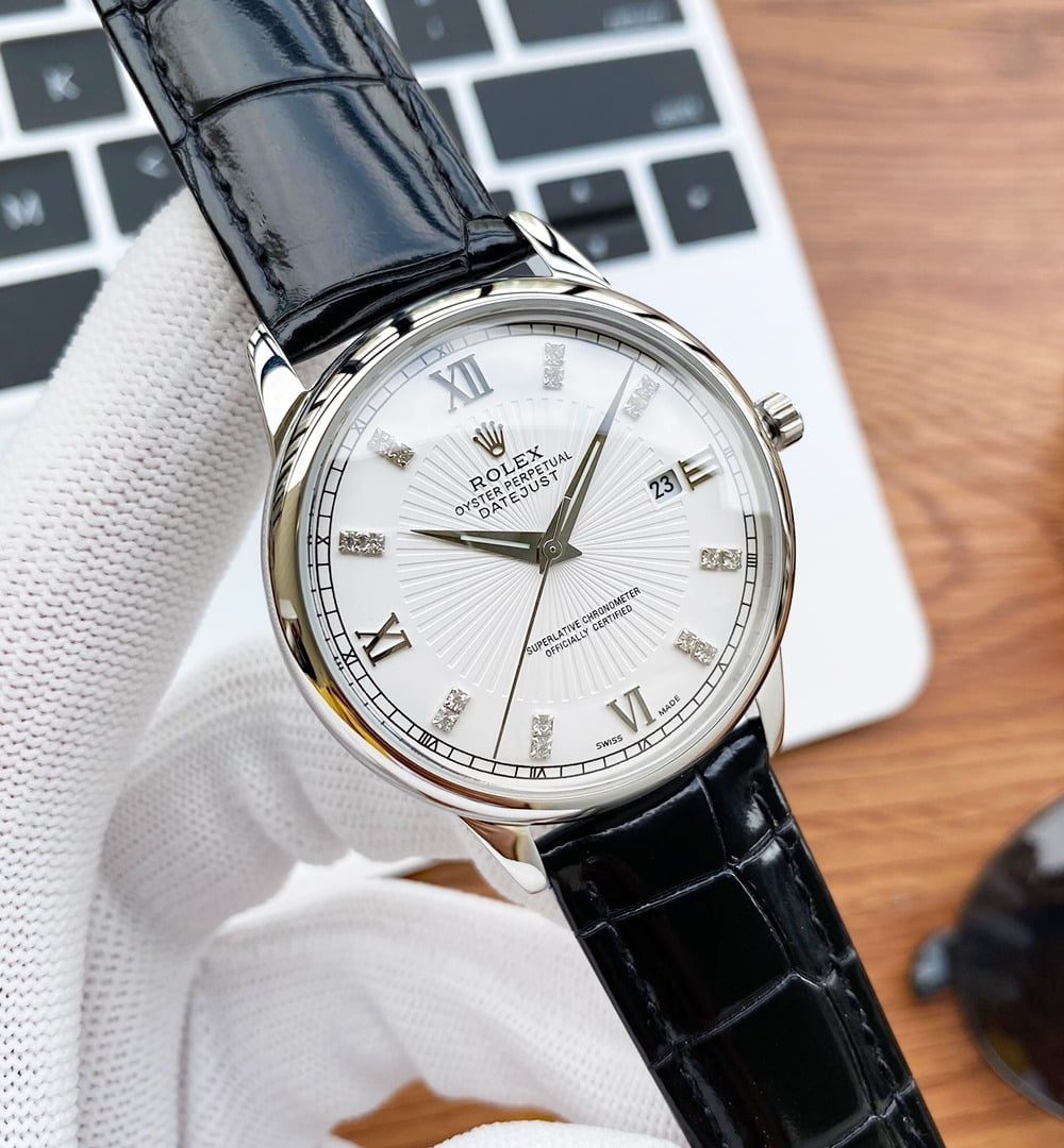 Rolex Oyster Perpetual 43mm Silver Toned For Men