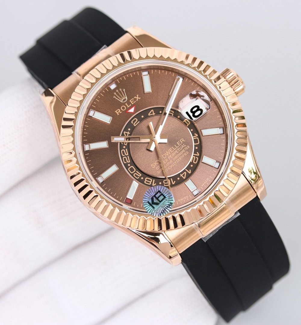 Rolex Sky - Dweller 42mm Gold Toned For Men 326235