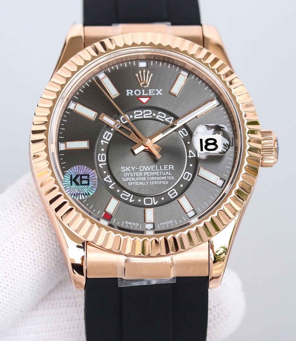 Rolex Sky - Dweller 42mm Gold Toned For Men 326235