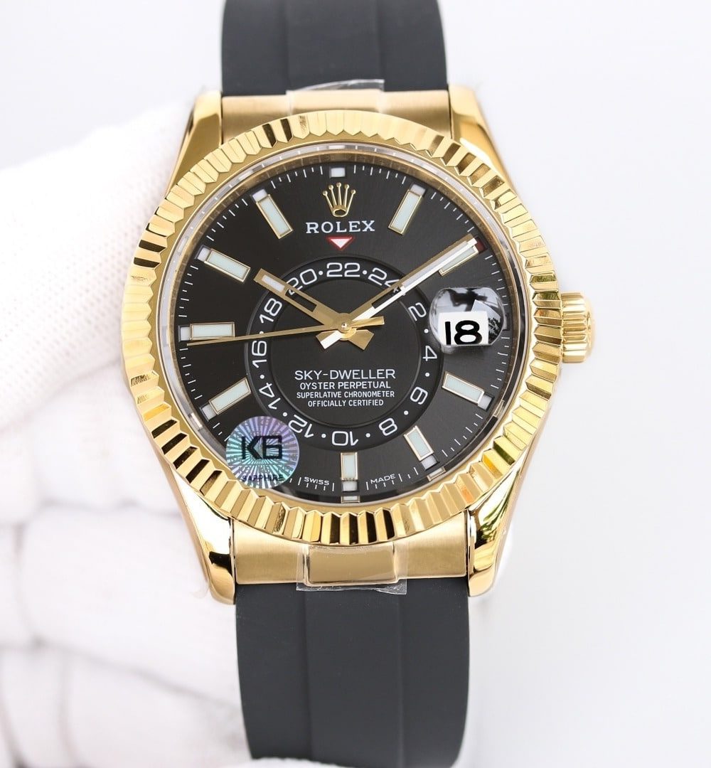 Rolex Sky - Dweller 42mm Gold Toned For Men 326238