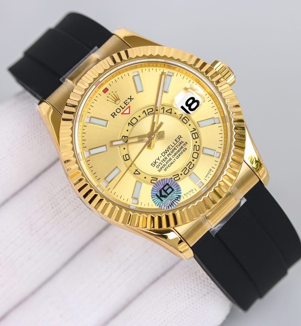 Rolex Sky - Dweller 42mm Gold Toned For Men 326238