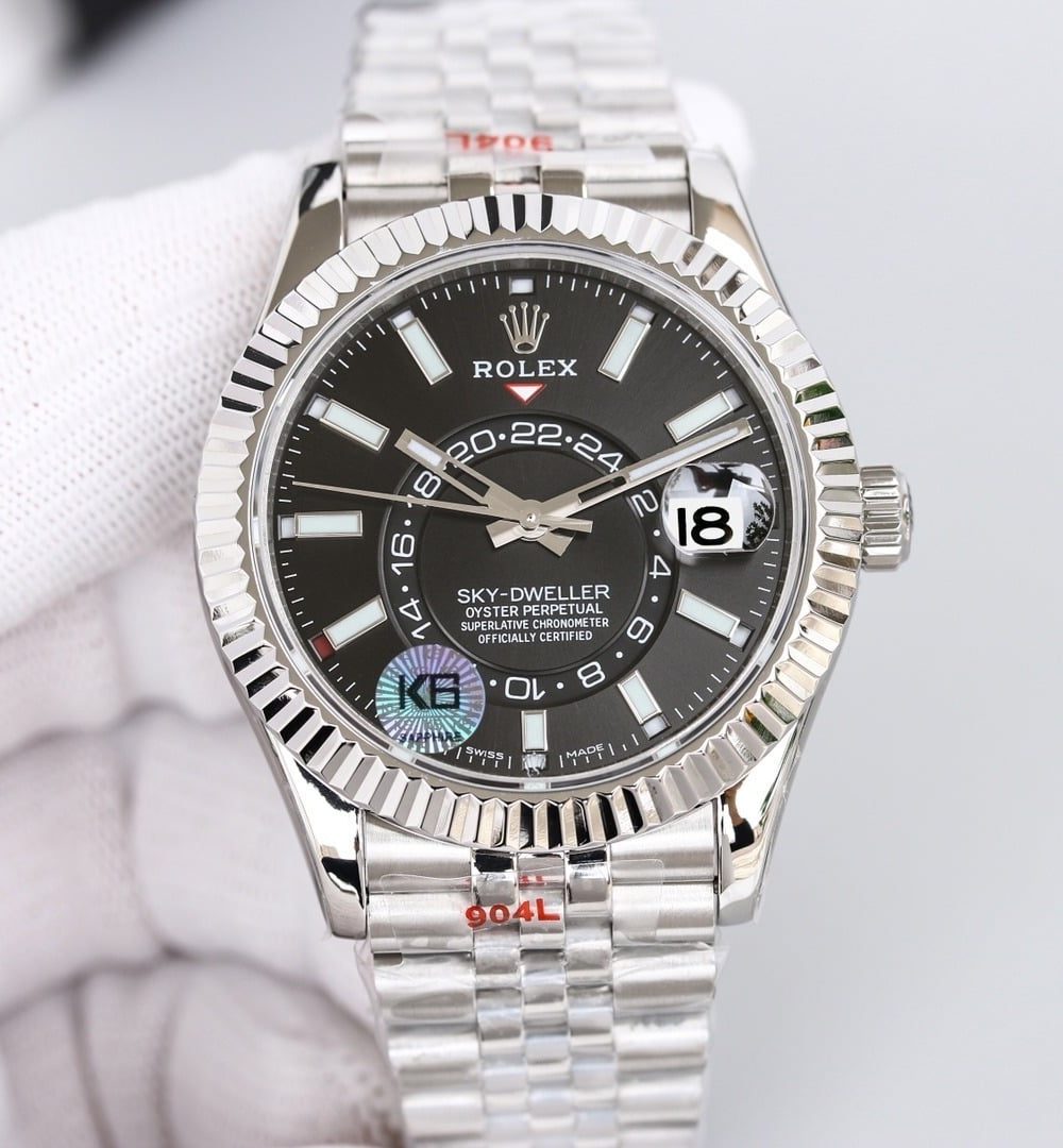 Rolex Sky - Dweller 42mm Silver Toned For Men 326934