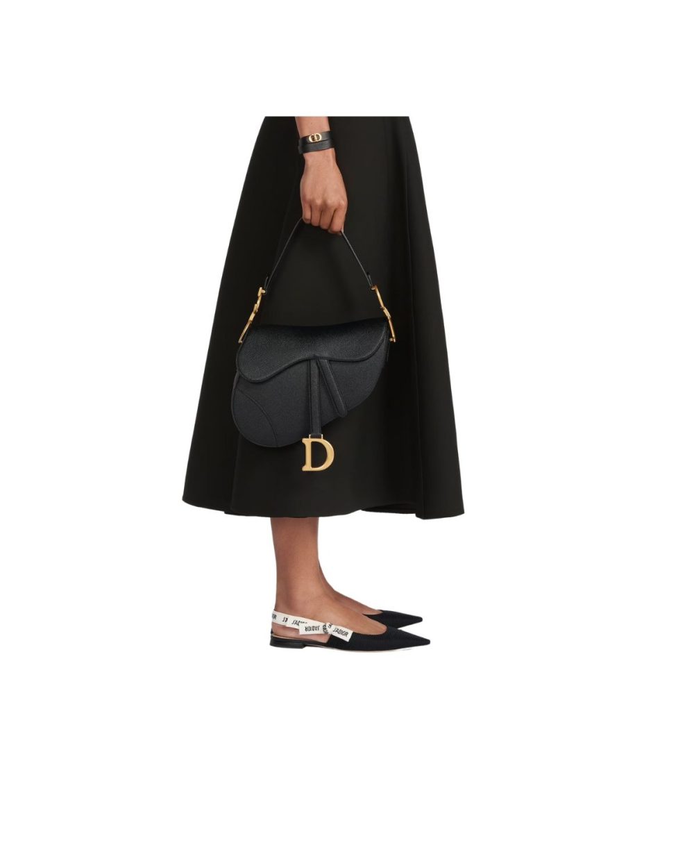 1:1 Replica Saddle Bag With Strap Black Smooth For Women M0455CWGC_M900 10in/25.4cm