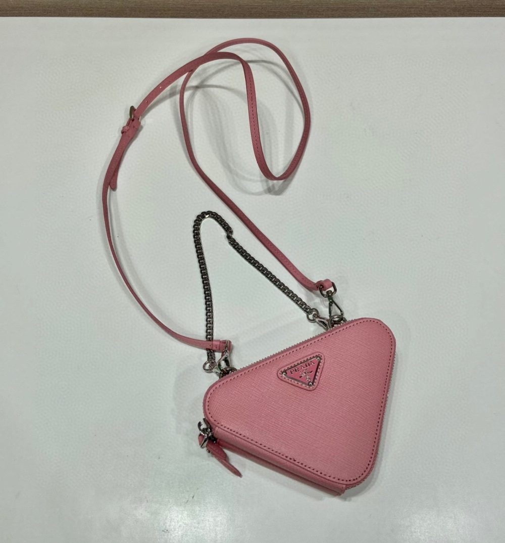 Saffiano Mini Pouch In Pink For Women 5.9in/ 15cm 1NR015_053_F0442