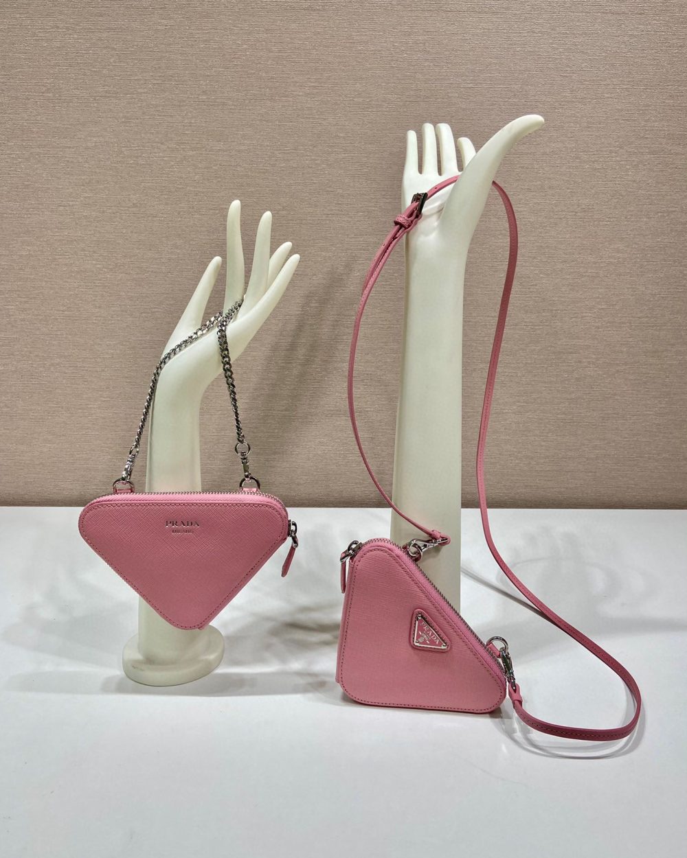 Saffiano Mini Pouch In Pink For Women 5.9in/ 15cm 1NR015_053_F0442