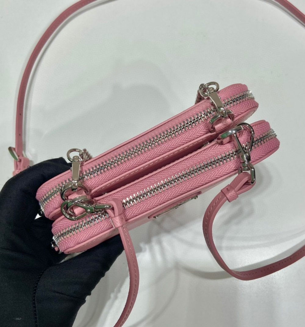 Saffiano Mini Pouch In Pink For Women 5.9in/ 15cm 1NR015_053_F0442