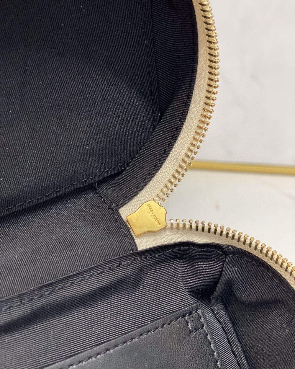 [REP 1:1] Saint Laurent 80's Vanity Bag In Carré-Quilted Grain De Poudre White For Women 6.4in/16.5cm YSL 649779DME279207