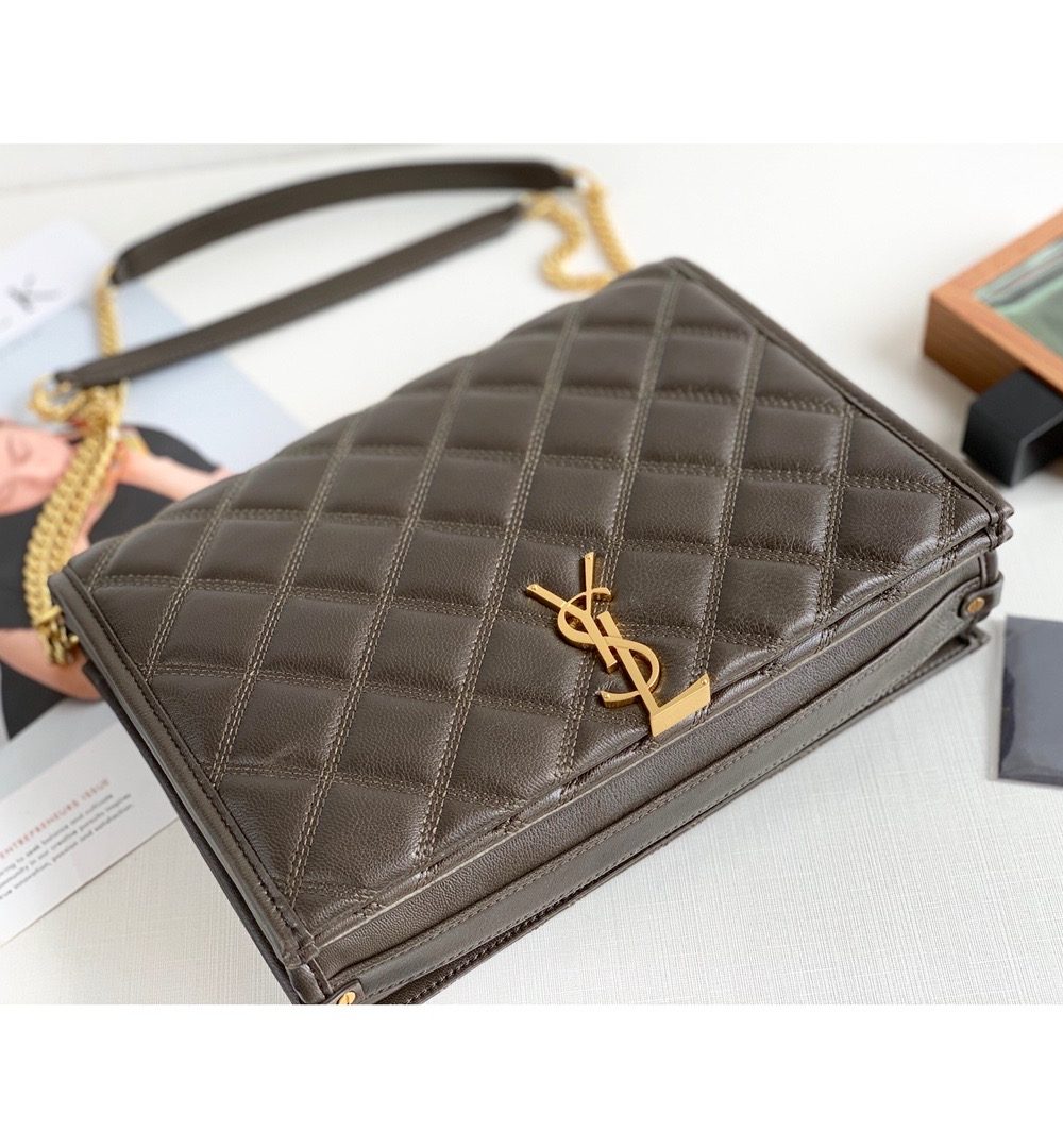 [REP 1:1] Saint Laurent Becky Small Shoulder Bag Brown For Women 10.5in/27cm YSL