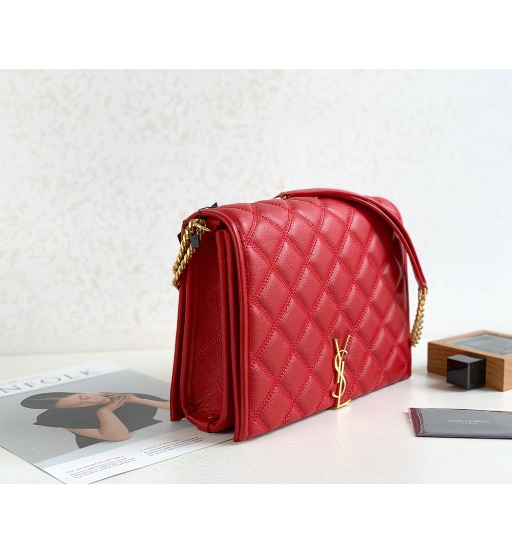 [REP 1:1] Saint Laurent Becky Small Shoulder Bag Red For Women 10.5in/27cm YSL