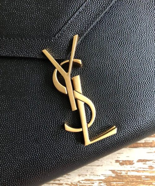 [REP 1:1] Saint Laurent Cassandra Flap-Front Crossbody Bag Black For Women 8.7in/22cm YSL
