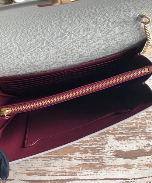 [REP 1:1] Saint Laurent Cassandra Flap-Front Crossbody Bag White For Women 8.7in/22cm YSL