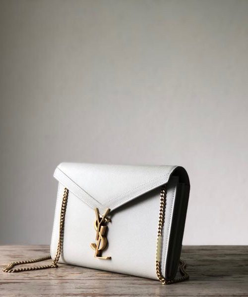 [REP 1:1] Saint Laurent Cassandra Flap-Front Crossbody Bag White For Women 8.7in/22cm YSL