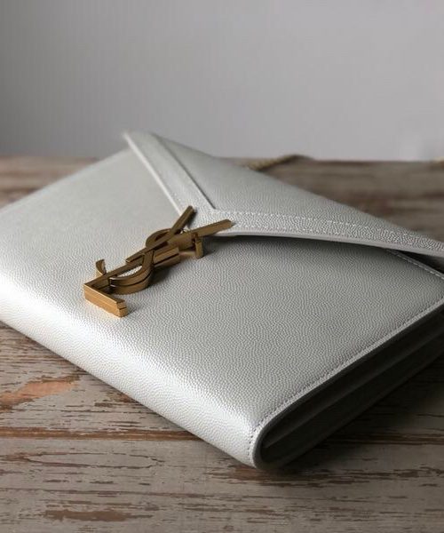 [REP 1:1] Saint Laurent Cassandra Flap-Front Crossbody Bag White For Women 8.7in/22cm YSL